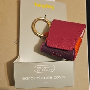 Heyday Vibrant Earbud Case with Gold Keyring